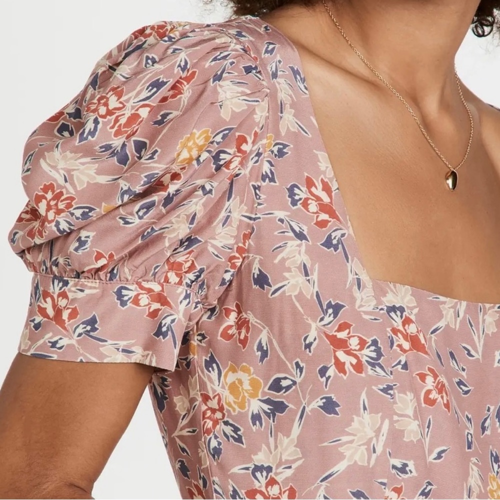 NEW YUMI KIM PINK FLORAL PRINT MIDI DRESS - Picture 3 of 9